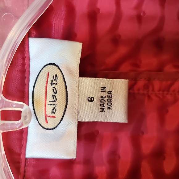 TALBOTS dotted full zip jacket. Size 8.  Beautiful  color. - Picture 6 of 9